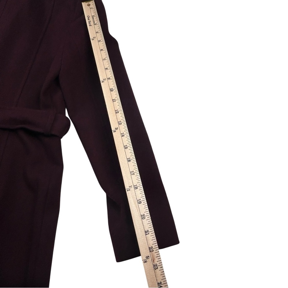 Sam Edelman Burgundy Wool Peacoat w/ Faux Fur Trim – Sz 6 | $360 Retail - Picture 10 of 13
